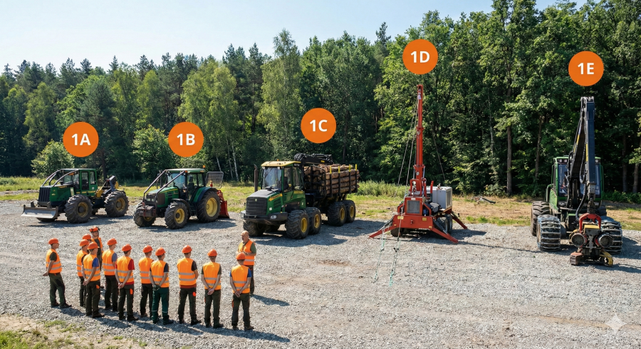 Základné školenie - lesné stroje (3 skupiny)