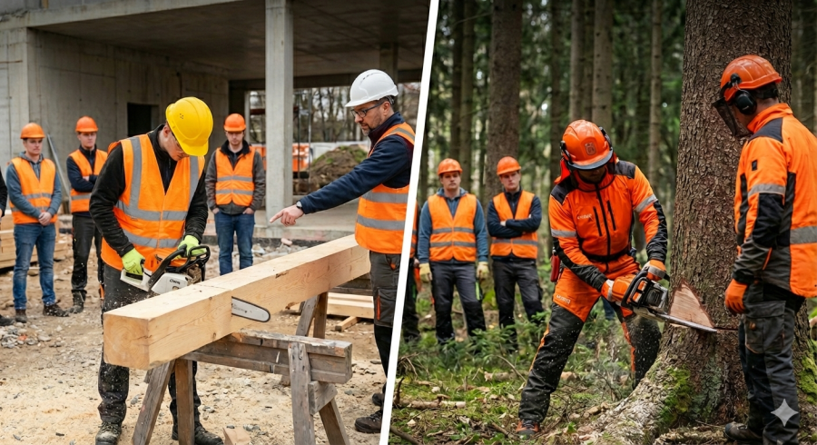 Základné školenie - obsluha ručnej motorovej píly (iná činnosť + ťažba dreva)