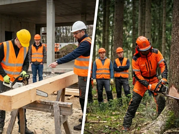 Basic training - operation of and hand-held chainsaw (other activity + timber harvesting)