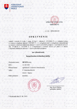 Bezpečnostnotechnická služba BOZP