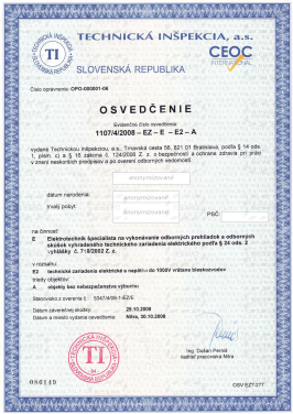 Revízny technik elektrických zariadení